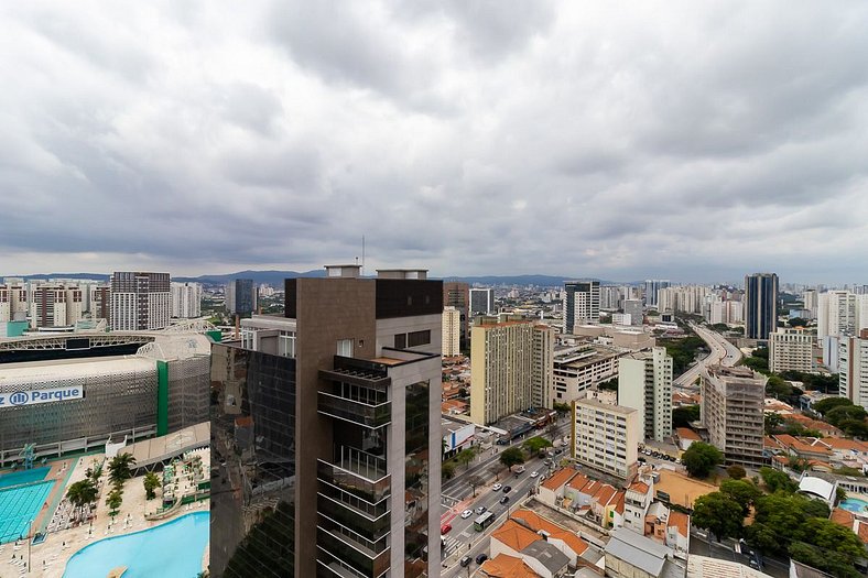 Studio Comfort na frente do Allianz Parque