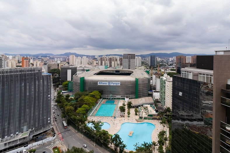 Studio Comfort na frente do Allianz Parque