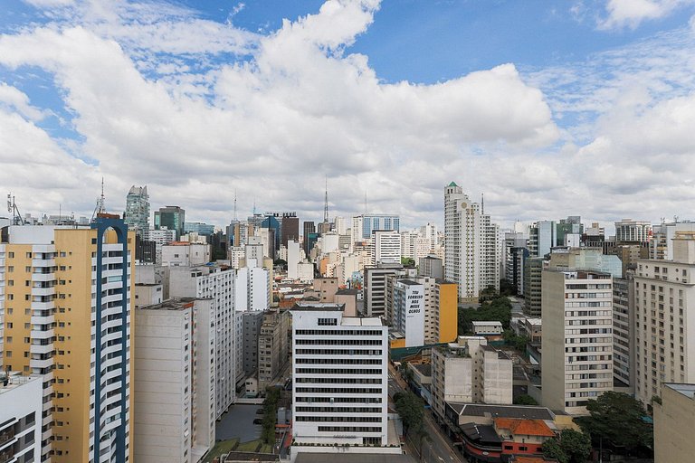 Studio completo e com vaga, ao lado da Paulista