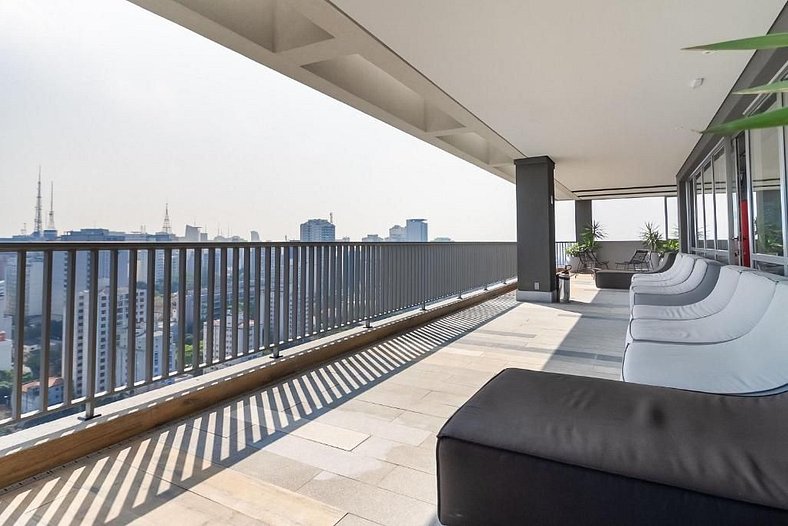 Urban Oasis: Stunning Studio 3 Min from Av. Paulista with Ro